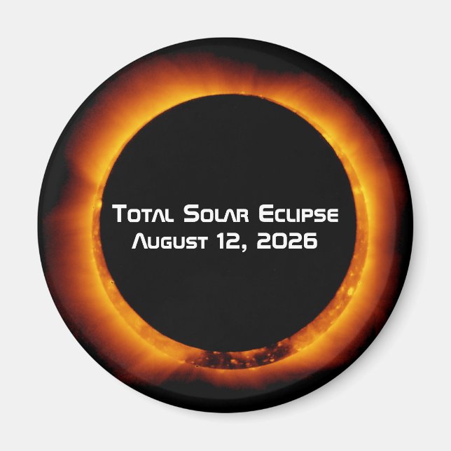Totale Sonnenfinsternis 2026 Magnet (Vorne)