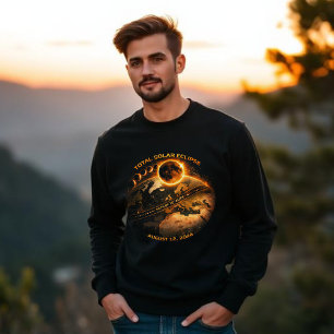Totale Sonnenfinsternis 2026 - Pfad der Totalität Sweatshirt