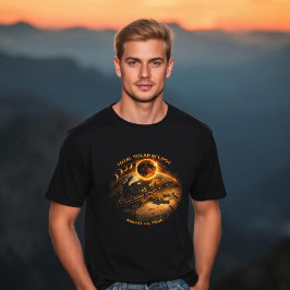 Totale Sonnenfinsternis 2026 - Pfad der Totalität T-Shirt