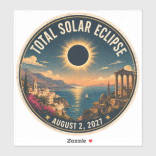 Totale Sonnenfinsternis 2027 Aufkleber
