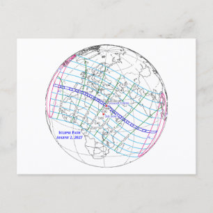 Totale Sonnenfinsternis 2027 Karte