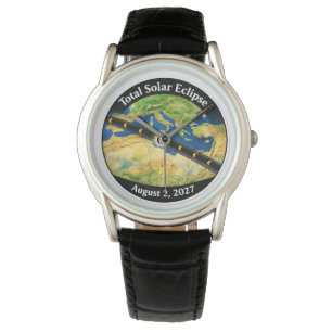 Totale Sonnenfinsternis 2027 Karte Armbanduhr