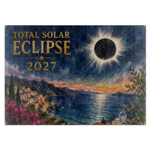 Totale Sonnenfinsternis 2027 Mittelmeer  Schneidebrett
