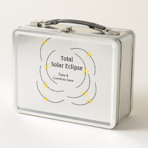 Totale Sonnenfinsternis Datum Ort Halb Sonne Pat Metall Brotdose