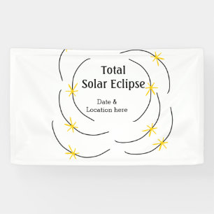 Totale Sonnenfinsternis Datum Ort halbe Sonne Pat Banner