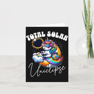 Totale Sonnenfinsternis-Einhorn-Illustration Karte