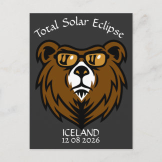 Totale Sonnenfinsternis Island Benutzerdefiniert Postkarte