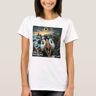 Totale Sonnenfinsternis Island Papageientaucher Se T-Shirt