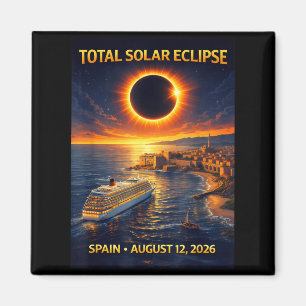 Totale Sonnenfinsternis-Kreuzfahrt 2026 Spanien 12 Magnet