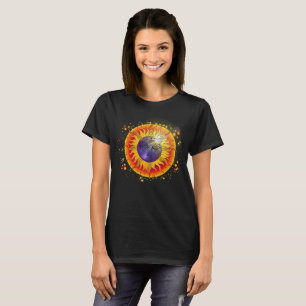 Totale Sonnenfinsternis Mond Gesicht T-Shirt