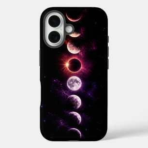 Totale Sonnenfinsternis & Mondphasen Mystische G iPhone 16 Hülle