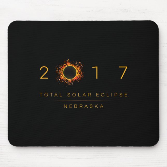 Totale Sonnenfinsternis Nebraska 2017 Mousepad (Vorne)