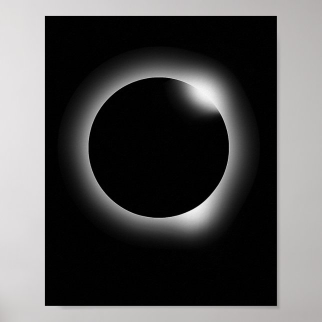 Totale Sonnenfinsternis Nerdige Wissenschaft Mondf Poster (Vorne)