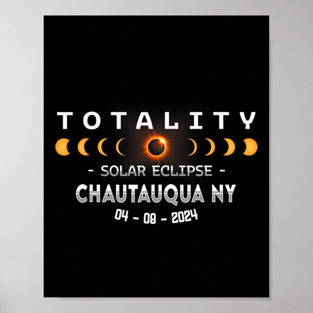 Totale Sonnenfinsternis Ny 2024  Poster (Vorne)