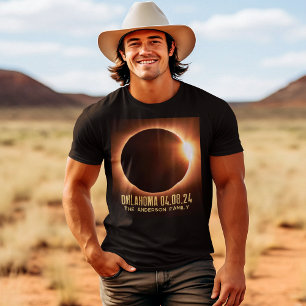 Totale Sonnenfinsternis Oklahoma 2024 Personalisie T-Shirt