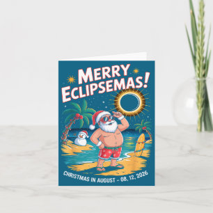 Totale Sonnenfinsternis Santa Weihnachten Bibelver Karte