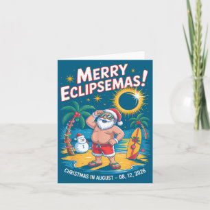 Totale Sonnenfinsternis Santa Weihnachten Glaube D Karte