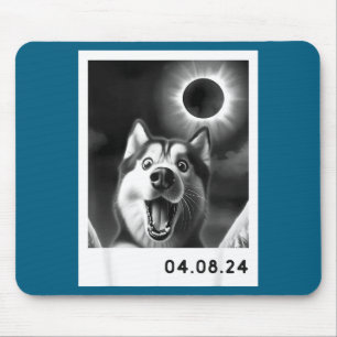 Totale Sonnenfinsternis Siberian Husky Design Mousepad