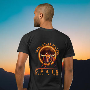 Totale Sonnenfinsternis- Spanien 2026 Bull T-Shirt