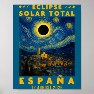 Totale Sonnenfinsternis Spanien 2026  Poster