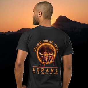 Totale Sonnenfinsternis - Spanien 2026 Stier auf S T-Shirt