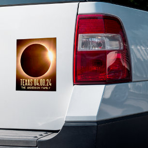 Totale Sonnenfinsternis Texas 2024 Personalisiert Aufkleber