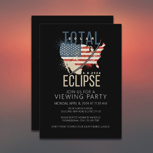 Totale Sonnenfinsternis USA-Karten-Viewing-Party Einladung