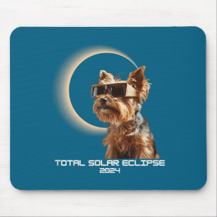 Totale Sonnenfinsternis Yorkshire Terrier Illustra Mousepad