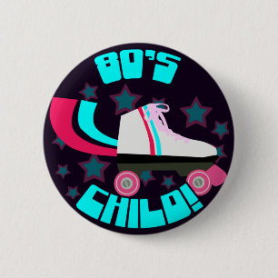 Totaler Achtziger Kind Button
