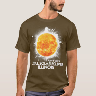 Totality ILLINOIS 2024 Total Solar Eclipse America T-Shirt