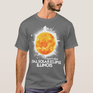 Totality ILLINOIS 2024 Total Solar Eclipse Amerika T-Shirt