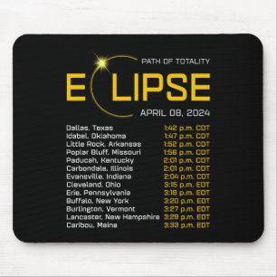 Totality Path 2024 Eclipse Karte Gesamt Eclipse As Mousepad