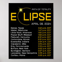 Totality Path 2024 Eclipse Karte Gesamt Eclipse As