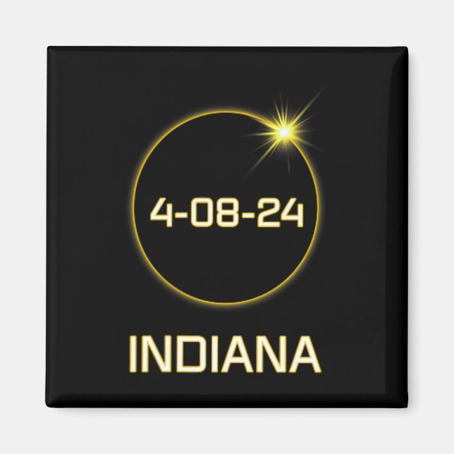 Totality Path 2024 Indiana Total Eclipse Pocket Magnet (Vorne)
