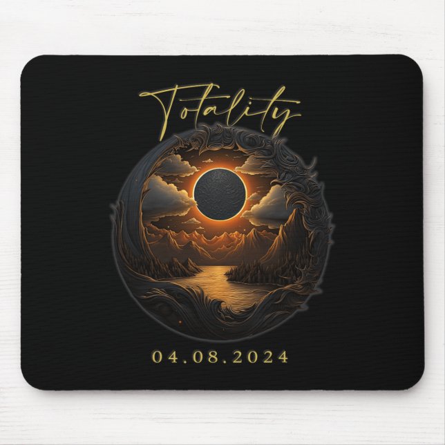 Totality Shirt - 8. April Totality Total Solar Ecl Mousepad (Vorne)