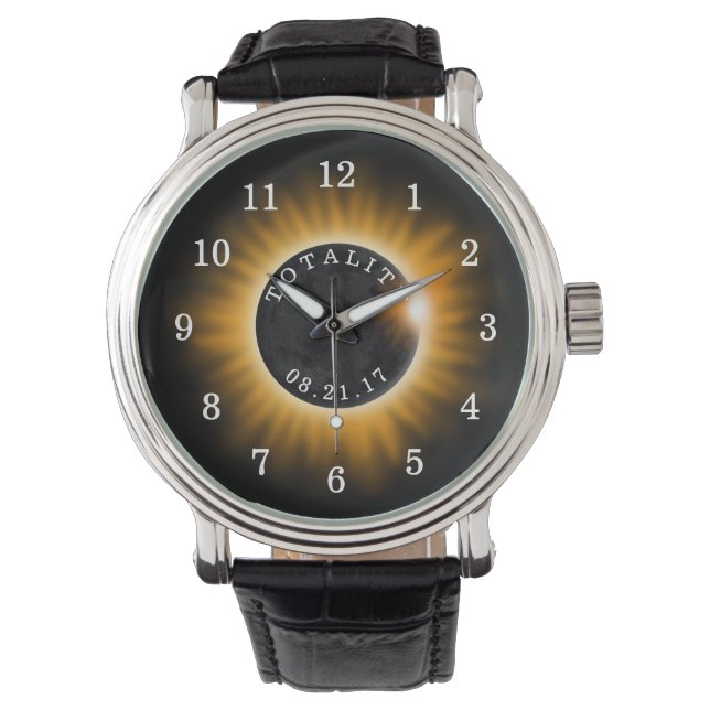 Totality Solar Eclipse 2017 Armbanduhr (Vorderseite)