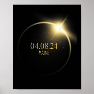 Totality Solar Eclipse 2024 4,08,24 Zubehör Poster