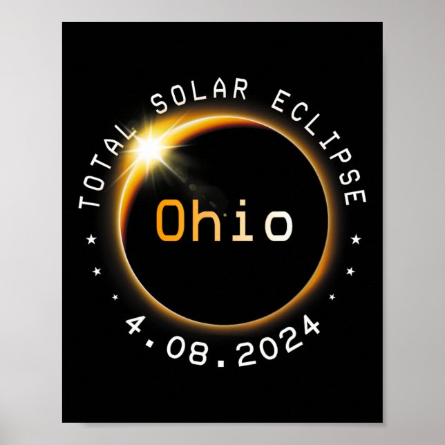 Totality Solar Eclipse 2024 4,08,24 Zubehör Poster (Vorne)