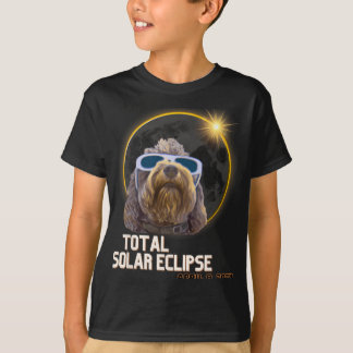 Totality Solar Eclipse Goldendoodle mit Eclipse G T-Shirt