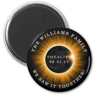 Totality Solar Eclipse Personalisiert Magnet