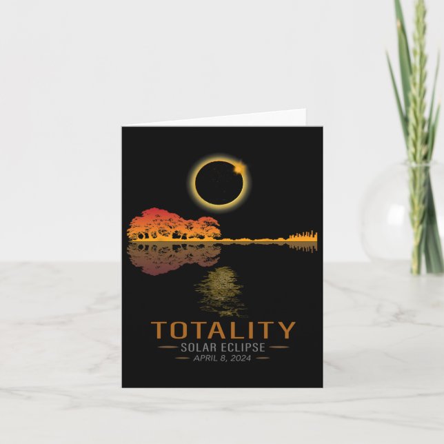 Totality Spring 4 08 24 Total Solar Eclipse Gitarr Karte (Vorderseite)