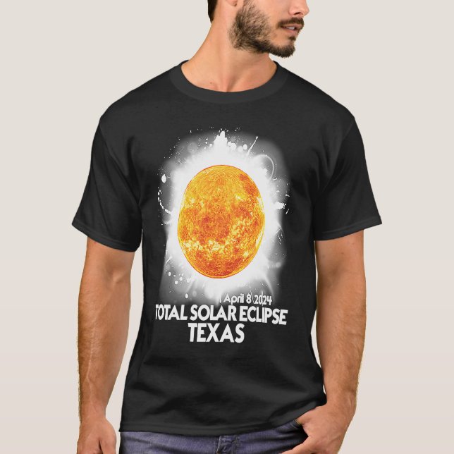 Totality TEXAS 2024 Total Solar Eclipse Amerika T-Shirt (Vorderseite)