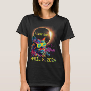 Totality Total Solar Eclipse Cat 8. April 2024 Ark T-Shirt