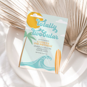 Totally 2 tublar Beach Surf Beach 2. Geburtstag Einladung