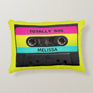 Totally 80's Vintage Cassette Tape Custom Name Dekokissen