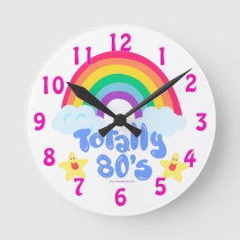 Totally Achtties Regenbogenmotto Runde Wanduhr