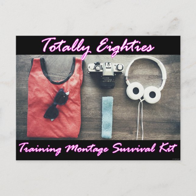 Totally Achtzig Survival Kit Film Postkarte (Vorderseite)
