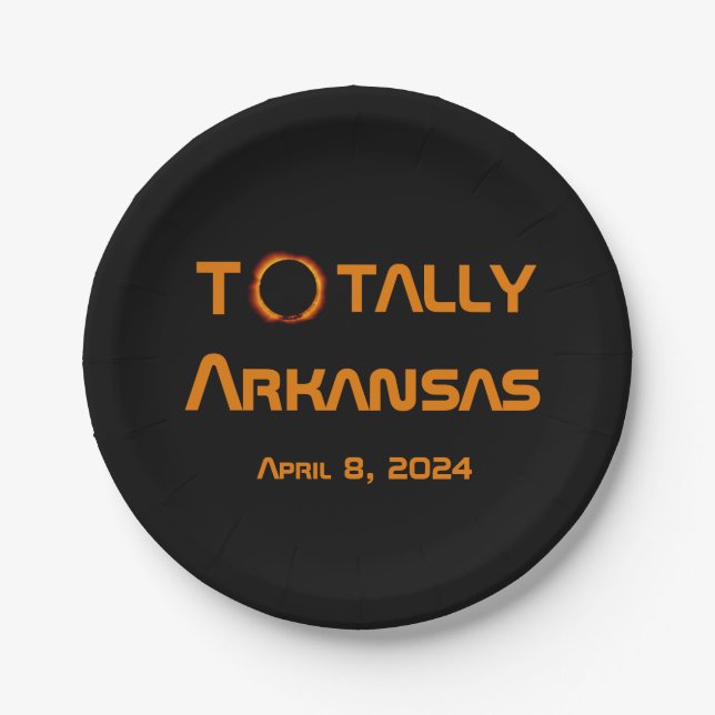 Totally Arkansas 2024 Solar Eclipse Pappteller (Vorderseite)