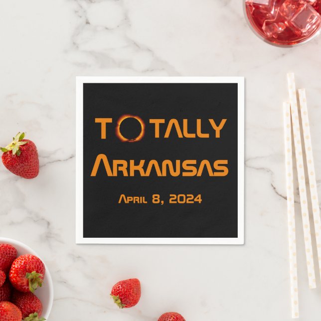 Totally Arkansas 2024 Solar Eclipse Serviette (Beispiel)