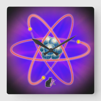Totally Atomic Quadratische Wanduhr